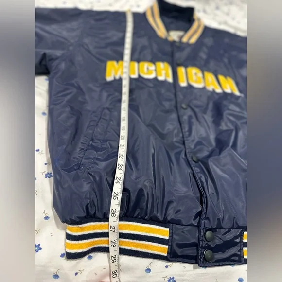 VTG Steve & Barry's University of Michigan Wolverines bomber varsity jacket.